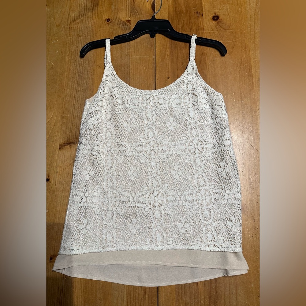CAbi lace overlay tank, XS